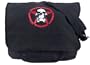BLACK VINTAGE MESSENGER BAG Skull Red Star Canvas School Laptop