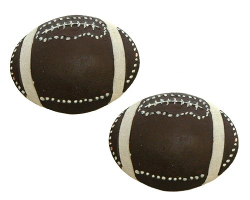Sports World Football Drawer Pulls or Knobs Set of 2