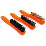 3 Brass Nylon Steel Cleaning Brushes Auto Shop Tools by 