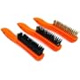 3 Brass Nylon Steel Cleaning Brushes Auto Shop Tools