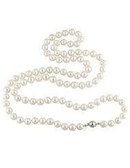 Sterling-Silver 8-8.5 MM White Freshwater Cultured Pearl Strand, 18"