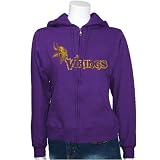 Minnesota Vikings Ladies Purple Reading the Defense Full Zip Hoody Sweatshirt
