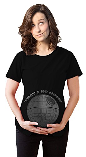 Maternity That's No Moon Movie T Shirt Funny Pregnancy Announcement Tee for Women S