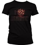 I Love Zombies Juniors Horror T-shirt, Realistic heart Zombie Juniors Shirt