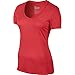 Nike Legend 2.0 V-Neck Women's Training Tee (Crimson, Small)