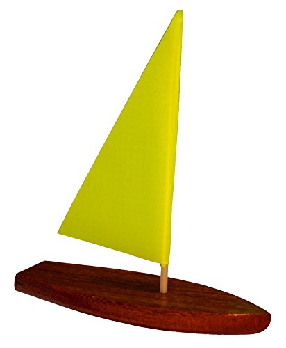 ONLY $7.95 WITH FREE SHIPPING!!! (Applied at Checkout) - T5 Sailboat (Neon Yellow) - Floating Toy Boat, Model Sailboat, Toy Sailboats that Sail, Toy Sailboats that Float, Toy Sailboat Wood, Wooden