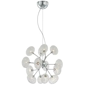 Possini Euro String of Glass Ovals Halogen Pendant Light