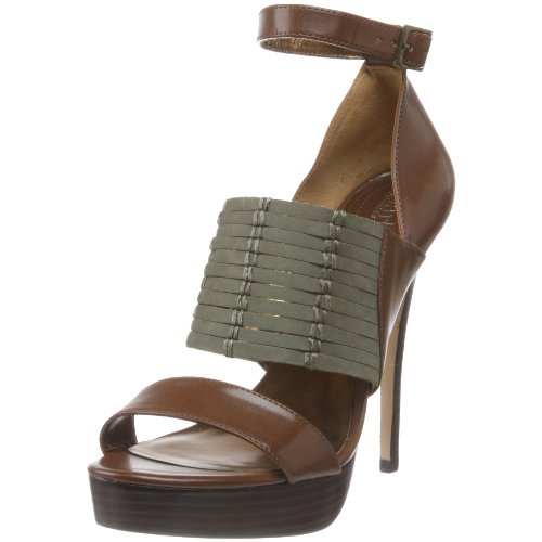 Charles by Charles David Womens Flute Ankle-Strap Sandal,Cognac/Khaki,9 M US