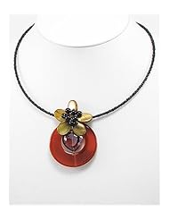 Flower Seed Beads Agate Necklace