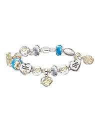 NFL Carolina Panthers Charm Bracelet: Go Panthers! #1 Fan by The Bradford Exchange