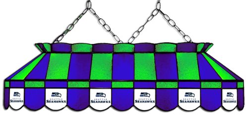 NFL Seattle Seahawks 40 Inch Glass Pool Table Lamp