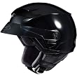 HJC Solid Men's FS-2 Harley Motorcycle Helmet w/ Free B&F Heart Sticker Bundle - Black