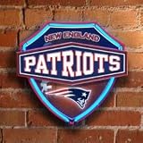 NEW ENGLAND PATRIOTS Team Logo Dual Lit NEON SHIELD WALL or WINDOW LAMP (15 Wide & 13 High)