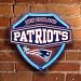 NEW ENGLAND PATRIOTS Team Logo Dual Lit NEON SHIELD WALL or WINDOW LAMP (15 Wide & 13 High)