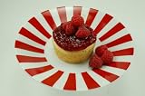 6 pc. Mini NY Style Cheesecakes w/ Raspberry Topping