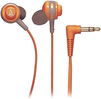 Audio-Technica ATH-COR150 Core Bass In-Ear Headphones - Stereo - Orange - Mini-phone - Wired - 16 Ohm - Earbud - Binaural - 3.94 ft Cable