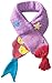Kidorable Purple Mermaid Soft Knit Scarf for Girls w/Fun Mermaid Fish Tail and Waves