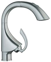 Hot Sale GROHE 32 073 SD0 K4 Dual Spray Pull-Out Kitchen Sink Faucet, Stainless Steel