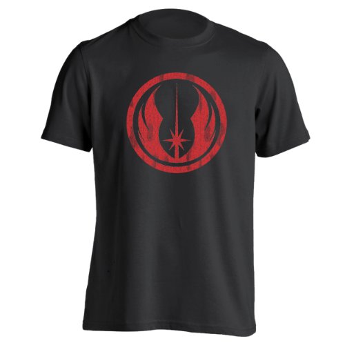 Jedi Order Vintage Star Wars Logo Emblem Mens Shirt Large Black