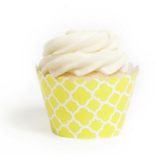 Dress My Cupcake Yellow Spanish Tile Cupcake Wrappers, Set of 12