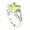 Classic Ring w/prong-set Peridot CZ & pavé White CZs, 5