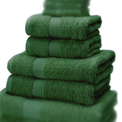 Turkish Cotton 4 Piece Guest Towel Set, Forest Green
