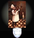 Chef with Violin and Cat Decorative Night Light