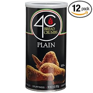 4C Plain Bread Crumbs, 15-Ounce Canisters (Pack of 12) by 4C