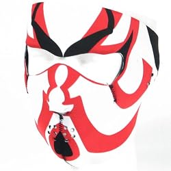 New Kabuki Dancer Neoprene Full Face Mask Muzzle Motorcycle Nose Mouth Adj Size