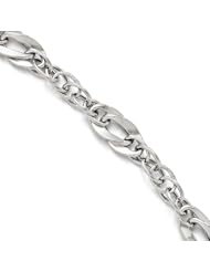 14k White gold Leslies Polished Fancy Link Bracelet