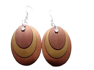 Fashion Jewelry boucles d'oreilles bois marron: Bijoux
