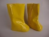 A Pair of Patent Bright Yellow Rain Boots Made to Fit the 18 Inch Doll Like the American Girl Doll Series