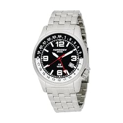Torgoen Swiss Men's T05203 Dual-Time Zone Stainless Steel Watch