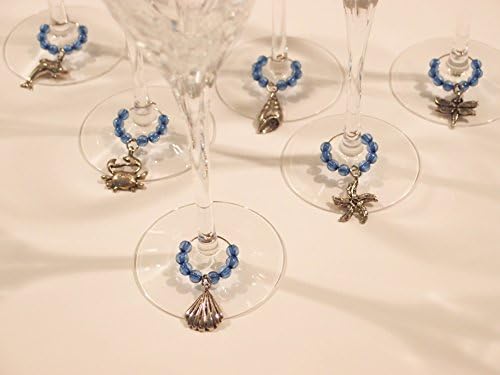 Beach Wine Glass Charms Set by Serendipity