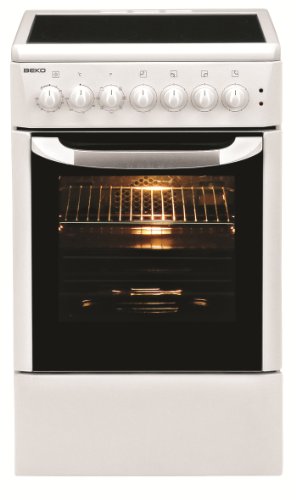 Beko CM 58101 Freistehendes Herdset / A / 47 Liter / Kochfeld / Restw&auml;rmeanzeigen / Hei&szlig;luft mit Ringheizk&ouml;rper  / Herdfarbe: wei&szlig;
