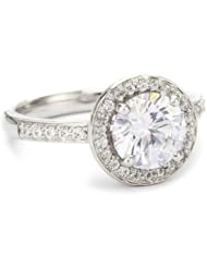 Myia Passiello "Timeless" Swarovski Zirconia Round Halo Ring