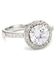 Myia Passiello "Timeless" Swarovski Zirconia Round Halo Ring