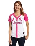 MLB St. Louis Cardinals Short Sleeve 5 Button Synthetic Replica Baseball Jersey Women's
