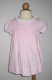 Ralph Lauren Girls Layette Talitha Oxford Ribbon Dress: Puff Sleeve, Seersucker