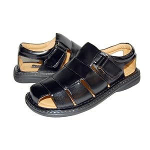Buy OCEAN and BEACH LOVER'S BLACK COMFORT CASUAL DURABLE FISHERMAN SANDALS for Men. Super Smooth... by GIORGIO BACCINI AMERICAN SHOE FACTORY
