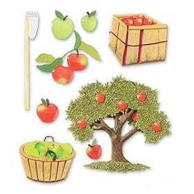 Jolees  Boutique Harvest Themed Ornate Stickers, Apple Picking