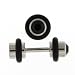 Stainless Steel Fake Plug with Black CZ - 16g Wire - 6g Fake Plug - Sold as a Pair