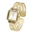 Geneva Platinum Womens Bangle Square Watch