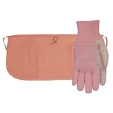 Midwest For the Cure Jersey Dot Glove and Waist Apron Garden Combo Pack #P6-04 by MidWest Gloves & Gear