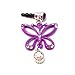 Headphone Plug Purple Butterfly Charm for Apple iPhones, iPad, iPod touch with Rhinestones  : image