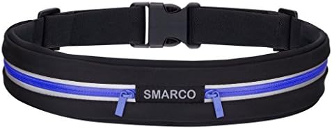 Waist Packs,Smarco Running Belt for Cell Phone during outdoor exercise - Two Pockets(Blue)