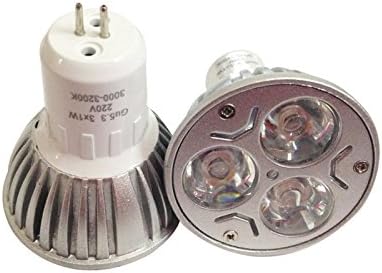 HQTek Orginal Epistar 1 Pack Mr16(GU5.3) Bi-Pin LED Spotlight 3w (110V&amp; 220V , 240 Lumen -25watt Equivalent) Warm White(GU5.3-3W-WW)