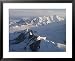 Aerial of Glaciers, Mountains and Nunataks in the Chugach Icefield, Alaska Places Framed Art Poster Print by Rich Reid, 31x25