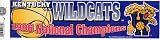 KENTUCKY WILDCATS 1996 NT'L CHAMPS NCAA decal bumper sticker
