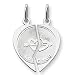 Sterling Silver 2-piece I Love You Disc Charm Pendant